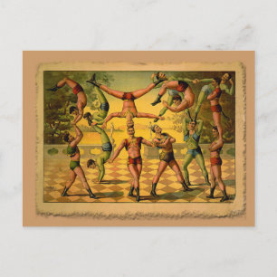 13 Acrobats Old Circus Poster on Tshirts Postcard