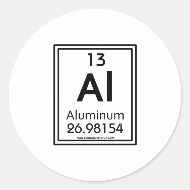 13 Aluminium Classic Round Sticker (Front)