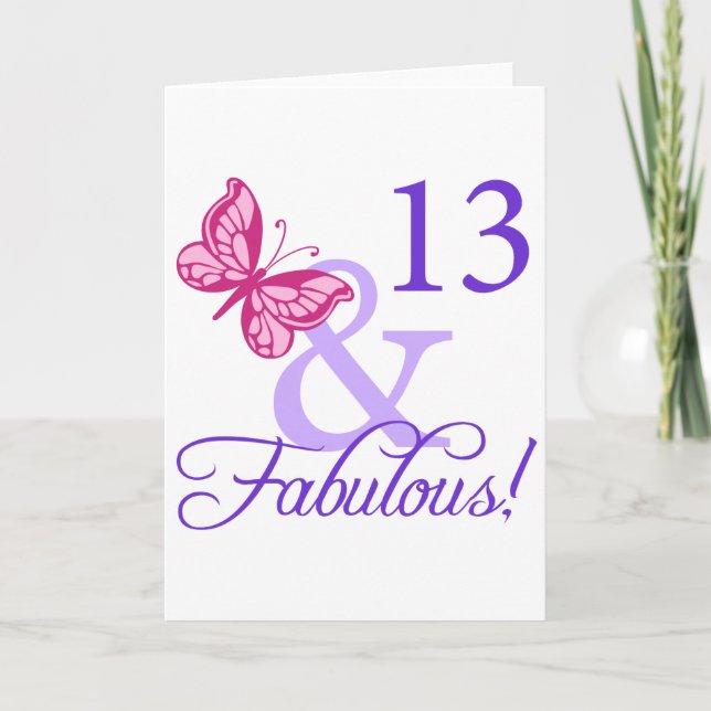 13 And Fabulous Birthday Card (Front)