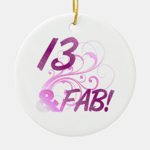 13 And Fabulous Birthday Ceramic Tree Decoration