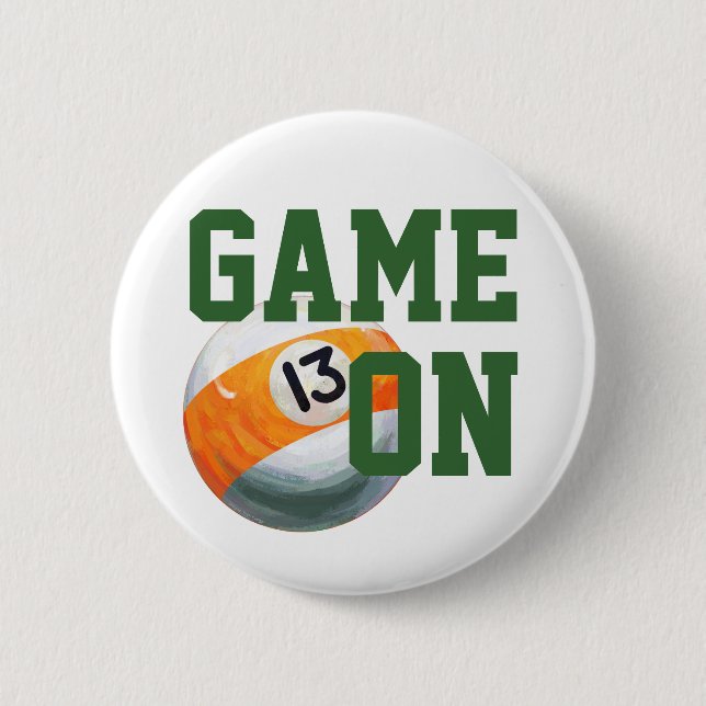 13 Ball 6 Cm Round Badge (Front)