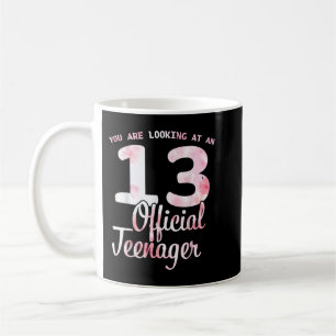 13 Birthday Official Teenager Girl 13yr Math 13th  Coffee Mug