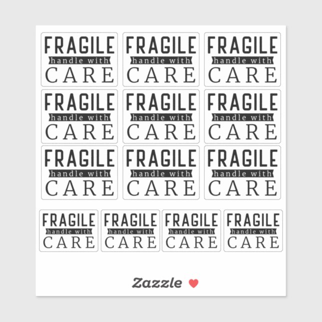13 Black Fragile Handle With Care Small Business (Sheet)