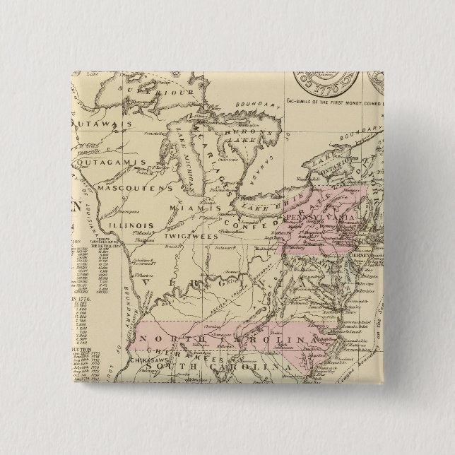 13 colonies 1776 15 cm square badge (Front)