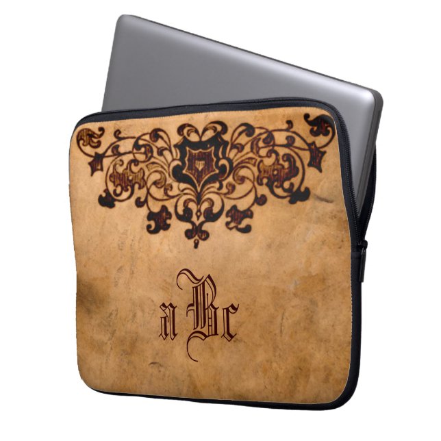 • 13" • Elegant Monogram Electronics Sleeve (Front Left)