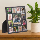 13 Family Photo Collage Create Your Own Chalkboard Plaque<br><div class="desc">Create your own photo collage  plaque with 13 of your favorite pictures on a Chalkboard background.Personalize with family name and established date.</div>