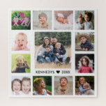 13 Family Photo Collage Create Your Own Jigsaw Puzzle<br><div class="desc">Create your own photo collage jigsaw puzzle with 13 of your favourite pictures on a white background.Personalise with family name and established date. The family photo collage jigsaw puzzle is perfect for solo or family time activity. Jigsaw puzzles help you relax and relieve your stress. The latest trend in self...</div>