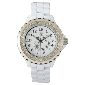 13 Hour Dial Women's Rhinestone White Enamel Watch