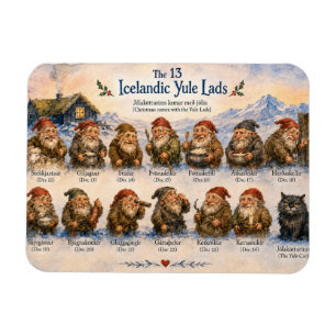 13 Icelandic Yule Lads Christmas in Iceland Magnet