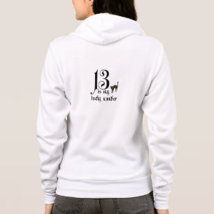 13 is my Lucky Number/with black cat Hoodie