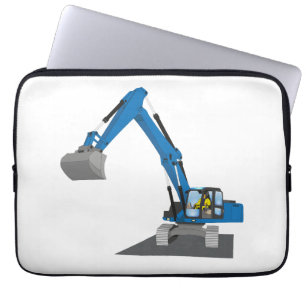 13" Laptop pocket blue chain excavator Sleeve