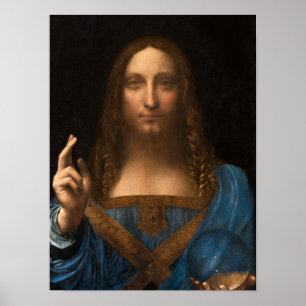 13-Leonardo da Vinci-Salvator Mundi, c.1500-FAA.jp Poster