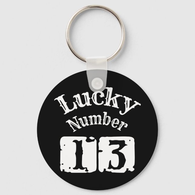 13 - Lucky Number 13 Luck Key Ring (Front)