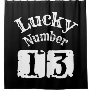 13 - Lucky Number 13 Luck Shower Curtain