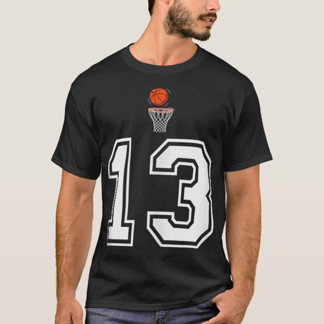 13 Number Basketball Style Vintage White Tank Top  (Front)