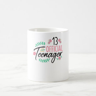 13 Official Teenager Girls Birthday Gift Coffee Mug