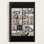 13 Photo Collage Monogram black - Can Edit Colour Planner<br><div class="desc">A design with a basic background. Use up to thirteen square photos to create a unique and personal gift. If you need to adjust the pictures,  click on the customise tool to make changes.</div>