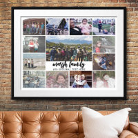 13 Photo Collage Optional Text -- Family - white