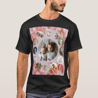 13 Photos collage Personalised Name rosy T-Shirt