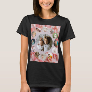 13 Photos collage Personalized Name rosy  T-Shirt