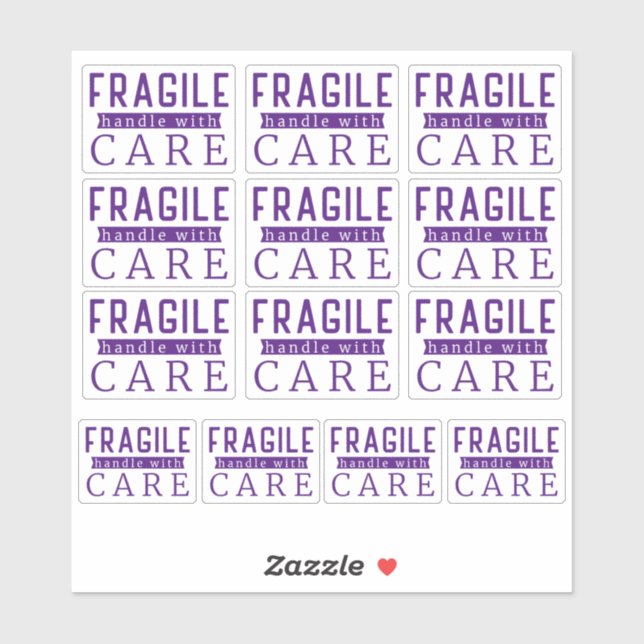 13 Purple Fragile Handle With Care Small Business (Sheet)