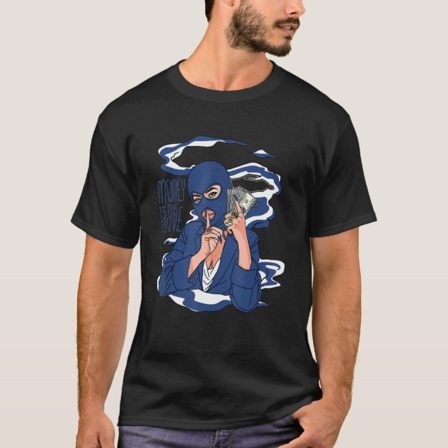 13 Retro Brava Blue Tee Money Is The Motive Brava  (Front)