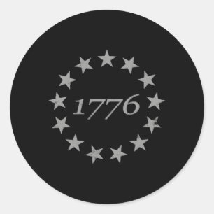 13 Star Betsy Ross Distressed American Flag 1776 Classic Round Sticker