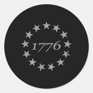 13 Star Betsy Ross Distressed American Flag 1776 Classic Round Sticker