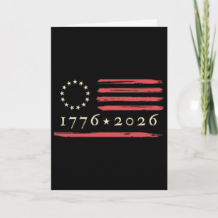 13-star Betsy Ross Flag 4th Of July 1776 Vintage D Card