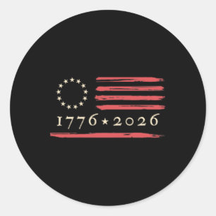 13-star Betsy Ross Flag 4th Of July 1776 Vintage D Classic Round Sticker