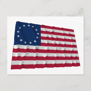 13-star flag, Betsy Ross pattern Postcard