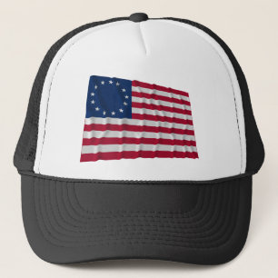 13-star flag, Betsy Ross pattern Trucker Hat