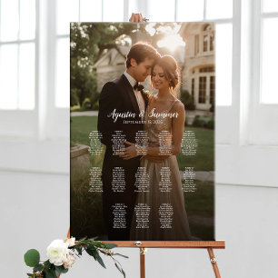 13 tables elegant photo wedding seating chart