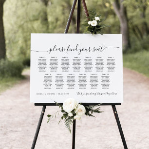 13 Tables Modern Find Your Seat Seating Chart