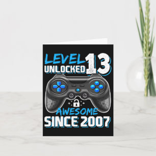 13 Unlocked Awesome 2007 Video Game 13th Birthday  Card