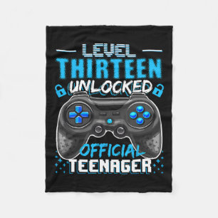 13 Unlocked Official Teenager Video Game 13th Birt Fleece Blanket