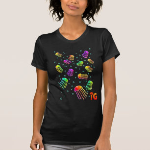 13 Vibrant Jellyfish - Womens (Black) T-Shirt