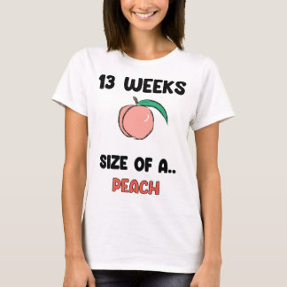 13 Weeks of Pregnancy - Cute Retro Fruit of Peach  T-Shirt