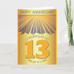 13 Year 12 Step Recovery Anniversary   Customized Card