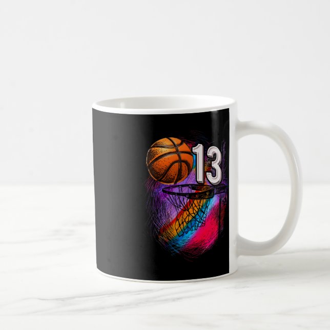 13 Year Old 13th Birthday Basketball Official Teen Coffee Mug (Right)