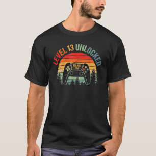 13 Year Old 13th Birthday Level 13 Unlocked Video T-Shirt