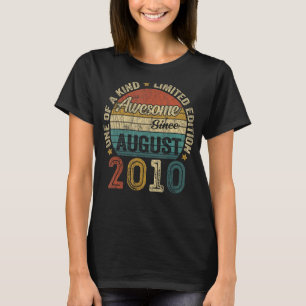 13 Year Old Awesome Since August 2010 13th Birthda T-Shirt