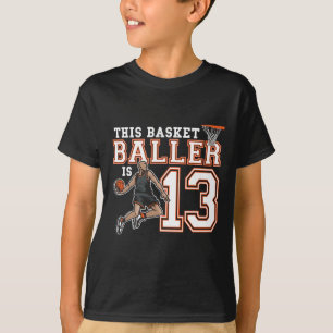 13 Year Old Basketball Birthday Party Hoops Player T-Shirt