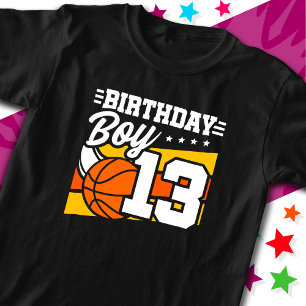 13 Year Old Basketball Party 13th Birthday Boy T-Shirt