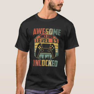 13 Year Old Birthday Gift Awesome Since 2009 Video T-Shirt