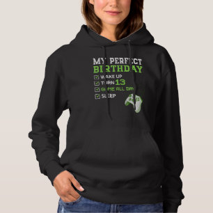 13 Year Old Boys 13th Perfect Birthday Gaming Vide Hoodie