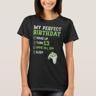 13 Year Old Boys 13th Perfect Birthday Gaming Vide T-Shirt