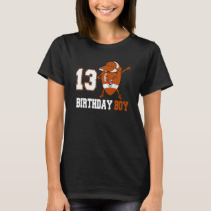 13 Year Old Dabbing Football 13th Birthday Boy Te T-Shirt