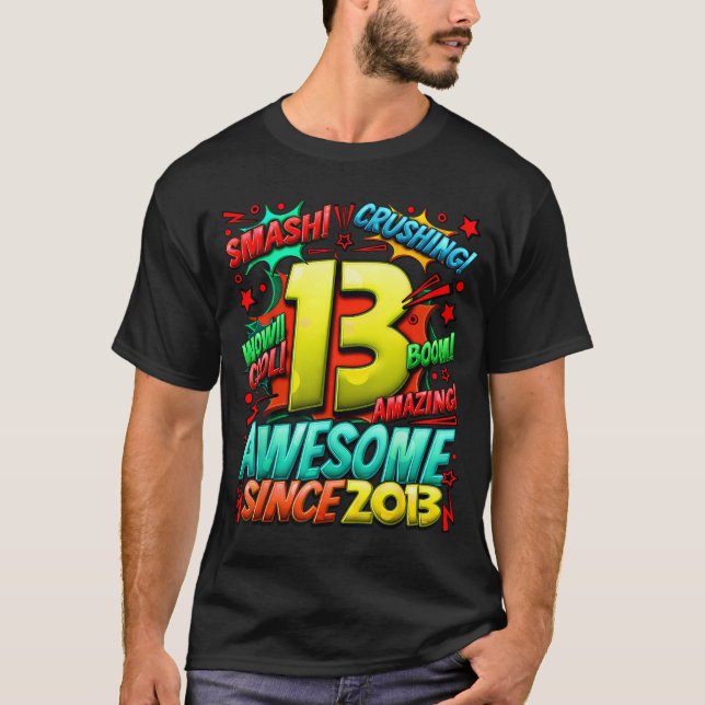 13 Year Old For Boys 13th Birthday Boy 13 Year Old T-Shirt (Front)
