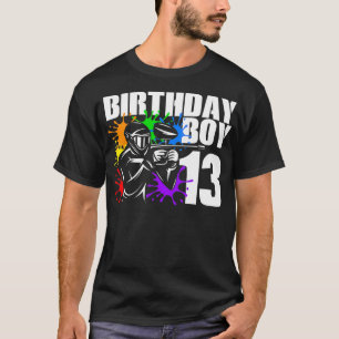 13 Year Old Paintball Birthday Party Boys 13th Gif T-Shirt